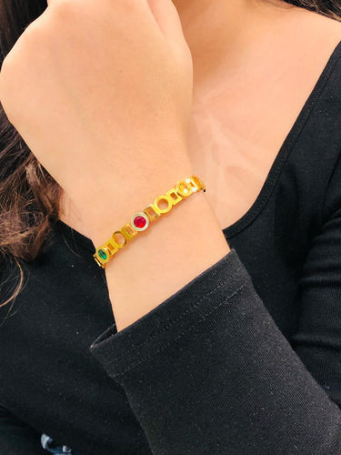 Multi Color Golden Bracelet
